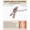 Jecanori Pure Copper Bracelet for Men, Magnetic Cross Bracelets for