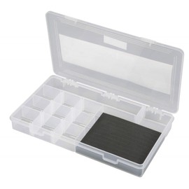 Spro Tackle Box with EVA 23.7 x 14 x 3 cm - Fishing Box for Jig Hooks & Stinger, Tackle Box for Small Parts, Small Parts Box for Fishing Hooks