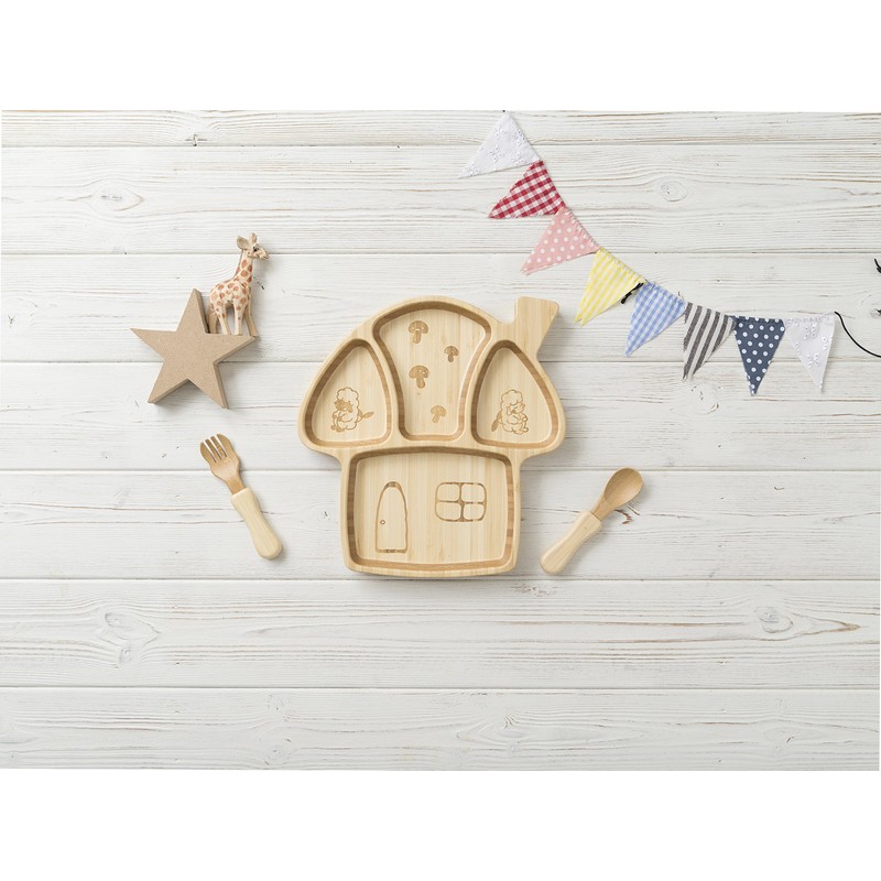 agney* Mushroom House Plate Set