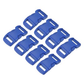 YOKIVE 8 Pcs Plastic Buckles, Dual Adjustable Snap Clips | Quick Side Release Buckle, Great for Backpack Strap Webbing Belt Sewing, (Blue, 1-Inch)