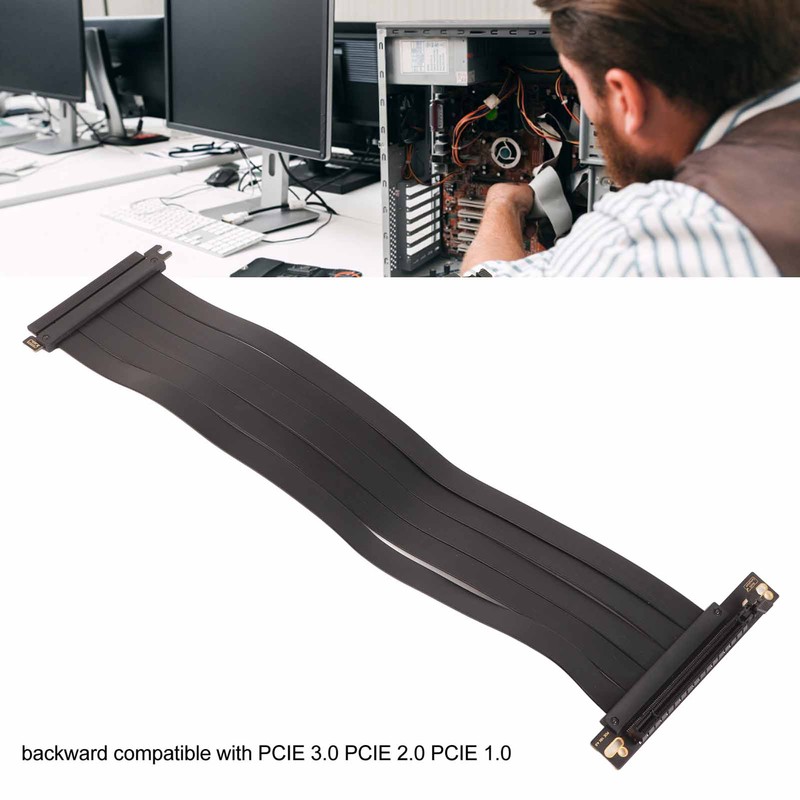 PCIE 4.0 X16 Riser Cable High Speed Flexible 90 Degree