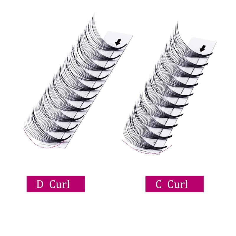 Volume Eyelashes, 14D, 0.07 mm, C Curl, 12 mm, Volume