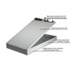 Saunders Silver Memo Size Aluminum Redi Rite Storage Clipboard with
