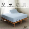 HOME-FURNISH Top Split King Fitted Sheet for Adjustable beds, 1