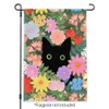 GRAPHICS & MORE Black Cat Hiding in Spring Flowers Garden