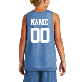 INK STITCH Unisex Youth Yst500 Custom Printing Logo Image Texts Mesh Reversible Tank Tops - Carolina (S)