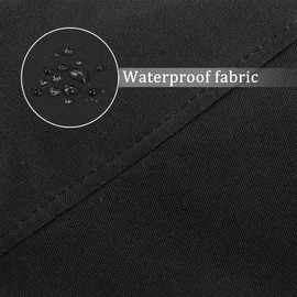 TeBaisea Outboard Motor Cover for Yamaha, Waterproof 600D Heavy Duty Outboard Engine Cover (F225F, F250D, F300B-Black)