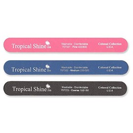 Tropical Shine 22cm Nail Files For Natural and Acrylic Nails. 3 pcs.