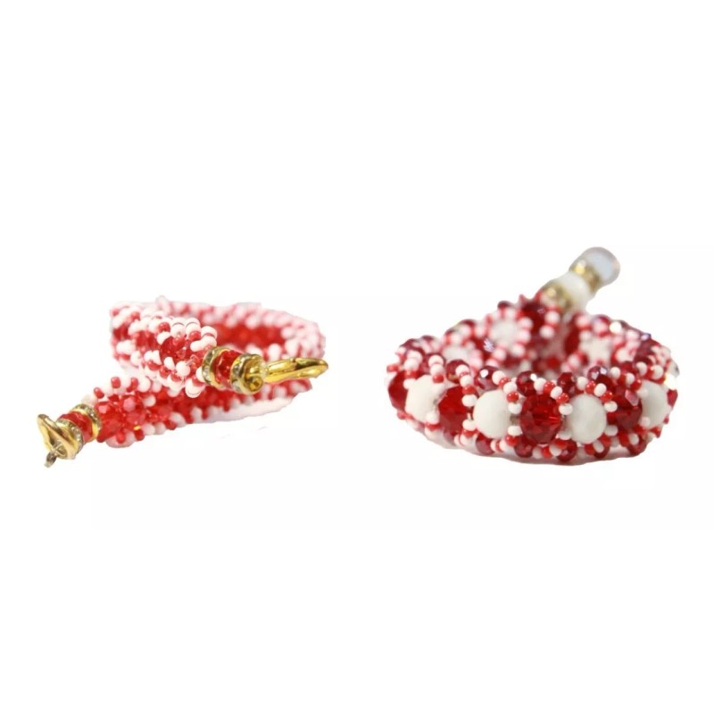 Ilde (pulsera) Tapete Shango (blanco/rojo) X Pieza