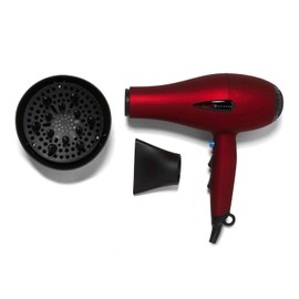Tool Science Nano Silver Lightweight Professional Ionic Hair Dryer, 1875 Watts, Red