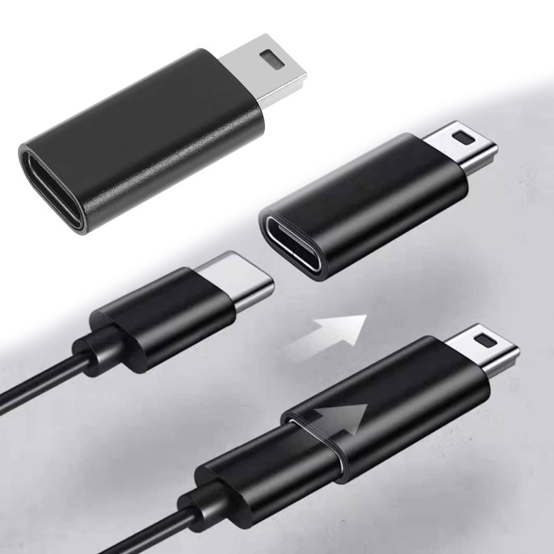 ECSiNG USB C Bus to Mini USB Male Replacement Converter,