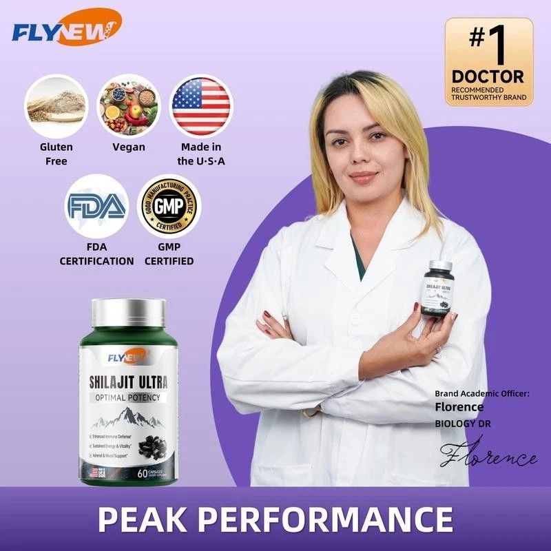 Flynew Shilajit Ultra Optimal Potency, Energy and Immune Support 60