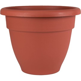 The HC Companies 16 Inch Caribbean Planter - Lightweight Indoor Outdoor Plastic Plant Pot for Herbs and Flowers, Clay