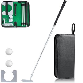 Y-Nut Mini Golf Set for Indoor Putting Green - Putter Ball Game with Potty Putter Golf Putter, Golf Hole Cutter and Putting Cup Perfect Office Golf Kit and Fun Golf Games for Adults Indoor