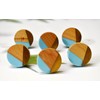 ARTISNO Three Tone Gold Designs Wood Resin Door Knobs, Vintage,