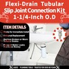 LASCO 03-4315 White Plastic Tubular 1-1/4-Inch Flexible Extendable Slip Joint