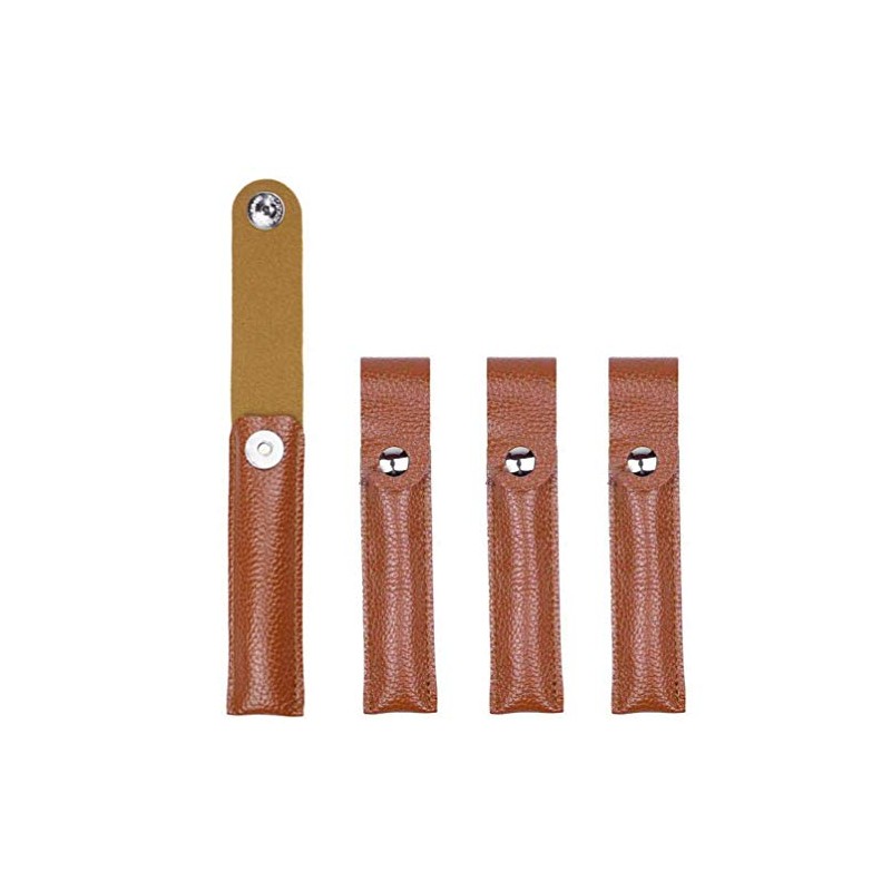 4 Pcs PU Leather Empty Tweezers Pouch Eyelash Extension Tweezer