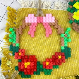 Making a Deform Interlock Block Flower Ring Wreath-1 / 디폼 끼우기블럭 플라워 링 리스 만들기-1
