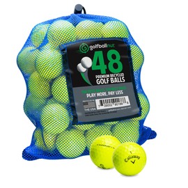 GolfBall Nut Used and Recycled Callaway Supersoft Yellow Near Near Mint - 4A Quality Golf Balls 48 Golf Balls Mesh Bag Included