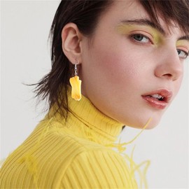 Funny Imitation Food Dangle Drop Earrings for Women Cute Fried Chicken Leg Wing Nugget French Fries Shrimp Earrings, Small, Alloy Steel, No Gemstone