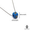 MYSTIC JEWELS by Dalia Evil Eye Cube Blue Crystal Lucky