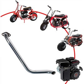 JMCHstore Left Tilt long pipe for Coleman CT100U CC100X 98cc, For FRP GMB100 Mini Bike Predator 79cc 3HP Engine, Massimo MB100 79cc Mini Bike, 154F 3.0 hp Engine Parts