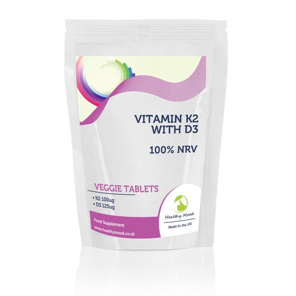 Vitamin K2 100ug with D3 x90 Tablets Pills UK Nutrition