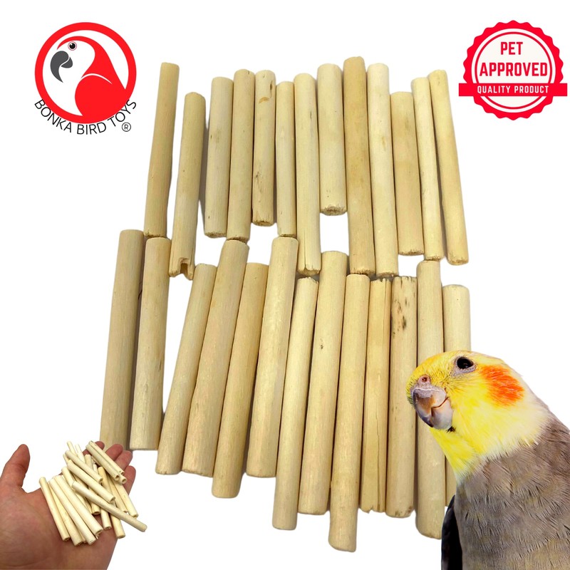Bonka Bird Toys 2943 PK24 2" Natural Jute Sticks Foot