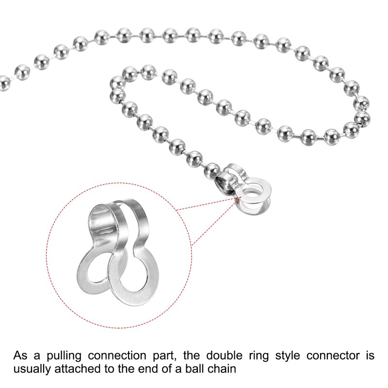 sourcing map Double Ring for 2.4/3/4.5/6 mm Fan Lamp Pull