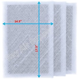 RAYAIR SUPPLY 16x20 MicroPower Guard Air Cleaner Replacement Filter Pads (3 Pack) White