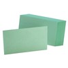 Oxford® Color Index Cards, Unruled, 3"x 5", Green, Pack Of