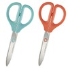 Kokuyo Scissors Saxa Standard Blade, Smoky Blue, Terracotta, Set of