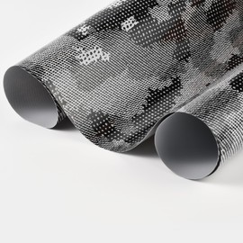 AuMoHall Gray Python Pattern Camouflage Car Vinyl Wrap Simulated Forged Carbon Fiber Glossy Finish Car Body Film for Vehicle Interior Exterior Decoration, 59.84" x 11.81"