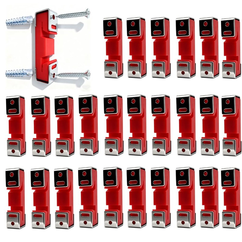 50 Pack Rubber Sound Isolation Clips with Mounting Screws, Full