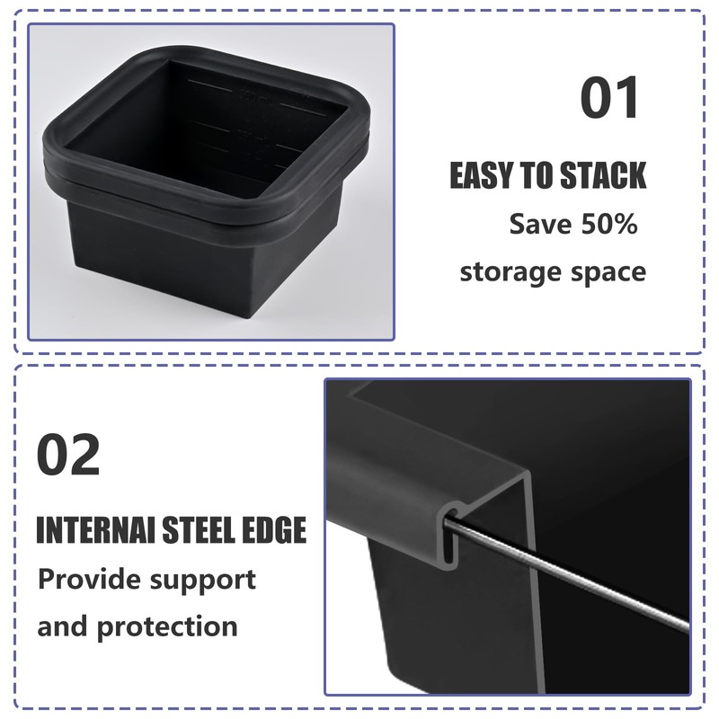 Kinggrand Kitchen 2 Cup Silicone Freezer Trays with Lid 4