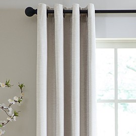 Veratex The Majesty Window Collection Made in the U.S.A. 100% Chenille Living Room Grommet Window Panel Curtain, Silver, 108"