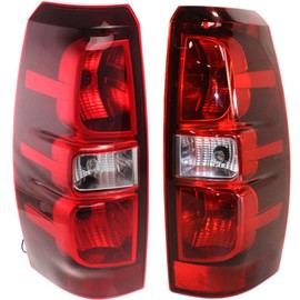 KarParts360 For 2007-2013 Chevy Avalanche Tail Light Assembly Pair Driver and Passenger Side w/Bulbs For GM2800222 GM2801222 | 25862679, 25885680, 22739264