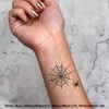 4 x 'Spider & Web' Temporary Tattoos - Water Resistant,