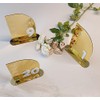 Números de mesa acrílico con espejo semiarqueado dorado para bodas