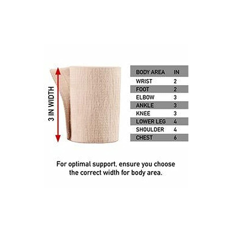 Ace Elastic Bandage Wraps with Hook Closure, Non-Sterile, Latex-Free, 2