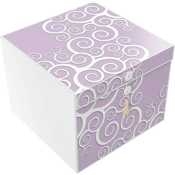 EZ Gift Box Rita Calypso 10x10 Decorative Valentines Gifts Pops Up in Seconds Comes with Gift Tag and Tissue Paper - No Glue or Tape Required