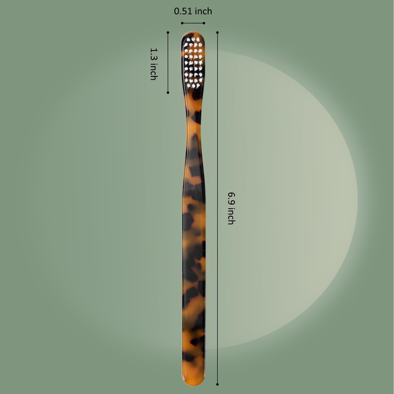 Isshah Biodegradable Eco-Friendly Cellulose Acetate Toothbrushes - 8 Count