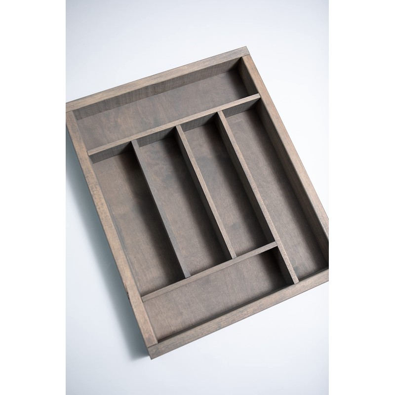 Knork Storage Tray/Flatware Organizer, large, Weathered Gray