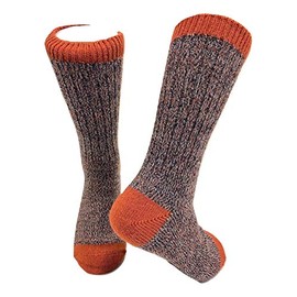 Tey-Art Alpaca Arte Alpaca Wool Designer Socks are Cozy, Warm & Colorful - Quattro Orange M