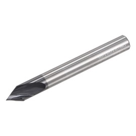 sourcing map AlTiSin Centre Drill Bit 6 mm 6 mm Shank 60° 2 Cutting Round Shank Drill Bit