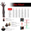 Ftshist Wet Look Gloves Black Shiny Arm Gloves Latex Leather