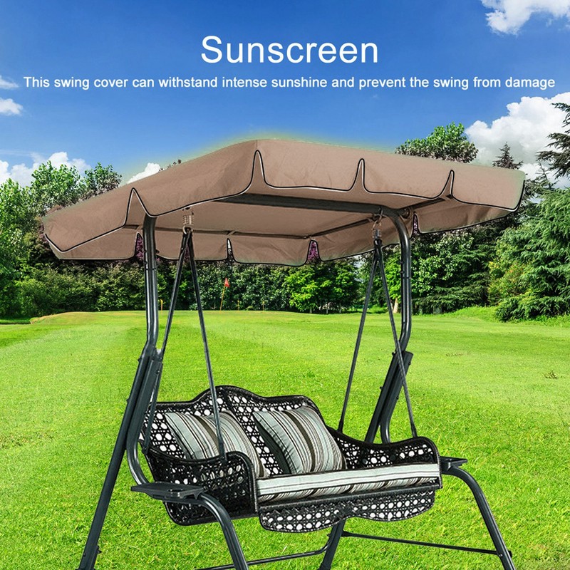 Swing Top Cover Replacement Outdoor Waterproof Dustproof Garden Swing Chair