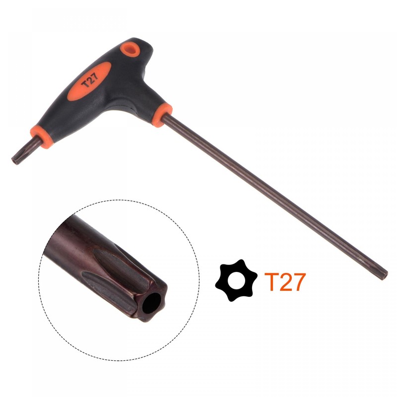 sourcing map T27 Anti Tamper Proof Torx Key T-Handle Dual
