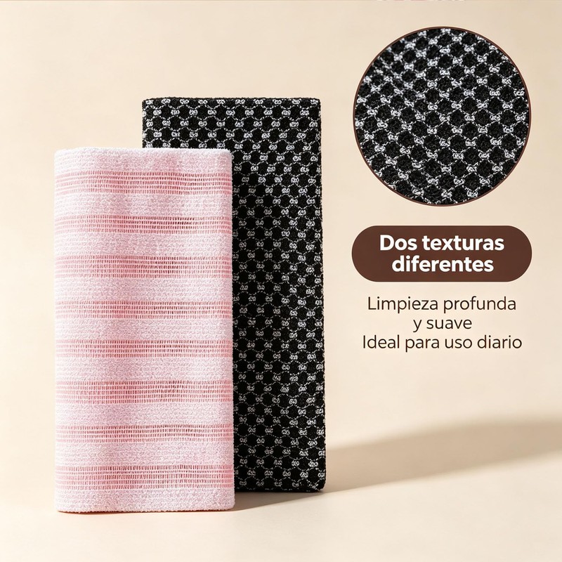 Toalla japonesa exfoliante Zenbodis Zenbody para una piel más lisa