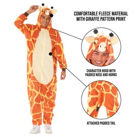 Morph Giraffe Costume Adult, Giraffe Onesie, Giraffe Costume Women, Carnival Costume Women's Giraffe, Onesie Giraffe, Giraffe Costume Adults, Jumpsuit Animal - M